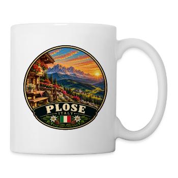 Wandern in den Dolomiten Italien Berge - Tasse - Weiß - Rechts