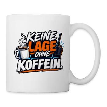 Keine Lage Ohne Koffein - Tasse - Weiß - Rechts