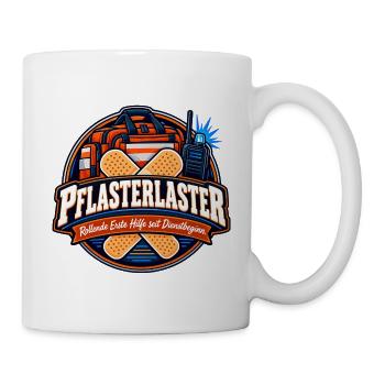 Pflasterlaster Erste Hilfe Badge - Tasse - Weiß - Rechts