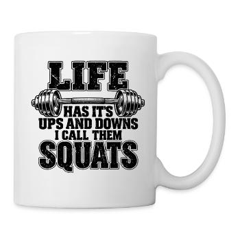 Lustige Fitness-Gewichtheber-Gym-Workout-Motivation - Tasse - Weiß - Rechts