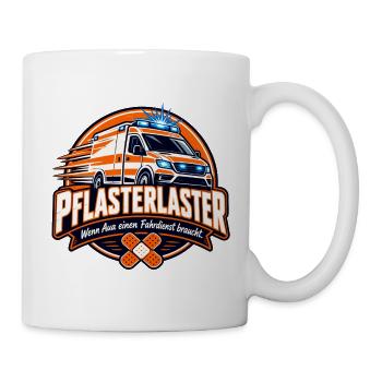 PflasterLaster Rettungsservice Logo - Tasse - Weiß - Rechts