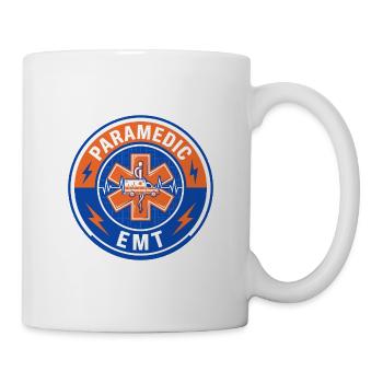 Vintage Paramedic EMT Star Of Life Ambulanzdeckel - Tasse - Weiß - Rechts