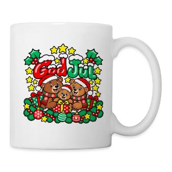 Fröhliche Weihnachten, liebe Bärenfamilie! - Tasse - Weiß - Rechts