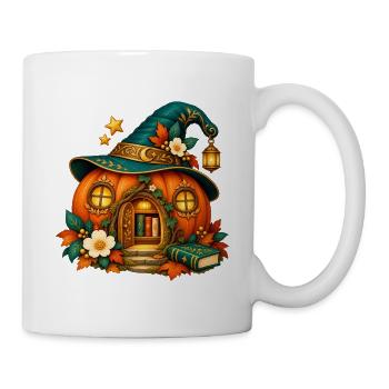 Verzaubertes Kürbishaus - Tasse - Weiß - Rechts