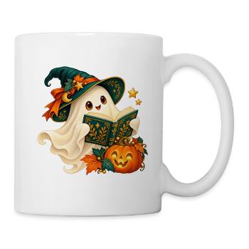 Ghost Reader Halloween verzaubert - Tasse - Weiß - Rechts