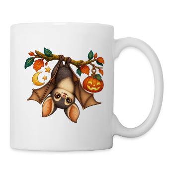 Sternenklare Halloween-Fledermaus - Tasse - Weiß - Rechts