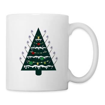 Weihnachtsbaum, Golfen Golfschläger - Tasse - Weiß - Rechts