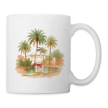 Weihnachten unter Palmen - Tasse - Weiß - Rechts