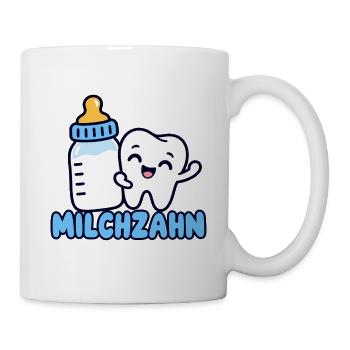Milchzahn – Süßes Baby & Kinder Zahn Motiv - Tasse - Weiß - Rechts