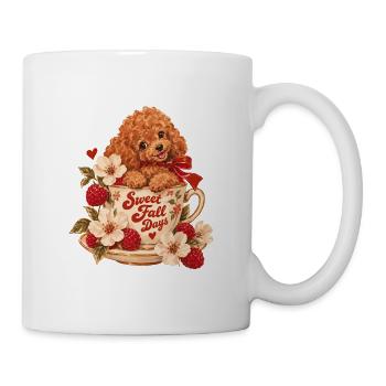 Sweet Fall Days Poodle - Tasse - Weiß - Rechts