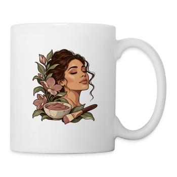 Botanisches Gesichtsritual - Tasse - Weiß - Rechts
