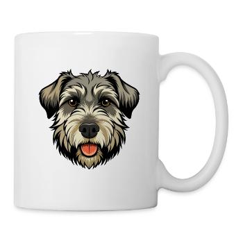 Wheaten Terrier Hundekopf - Tasse - Weiß - Rechts