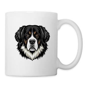 Bernhardiner Hundekopf - Tasse - Weiß - Rechts