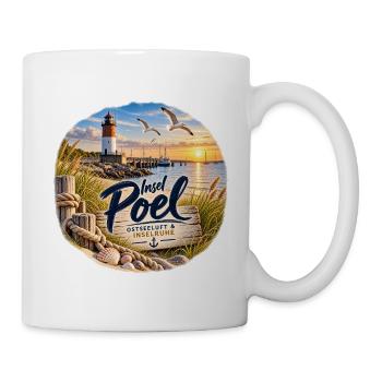 Insel Poel Ostseeluft Design - Tasse - Weiß - Rechts