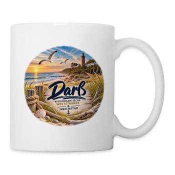 Darß Westküstenzauber Strandbild - Tasse - Weiß - Rechts