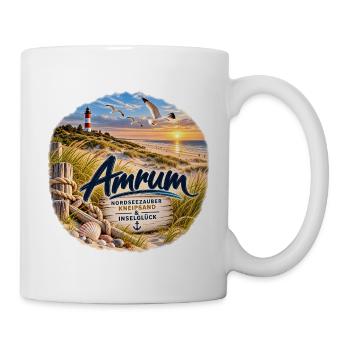 Amrum Nordseezauber Strandglück - Tasse - Weiß - Rechts