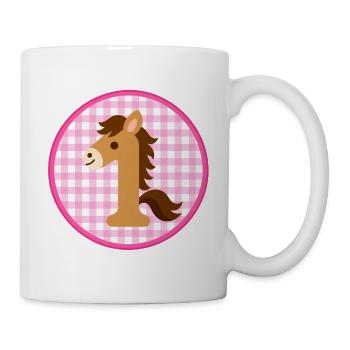Pferd vichy karo 1 - Tasse - Weiß - Rechts