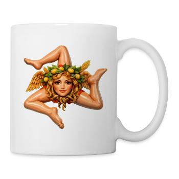 Sizilianische Trinacria - Tasse - Weiß - Rechts