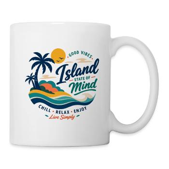 Island Mind – Gute Vibes Insel - Tasse - Weiß - Rechts