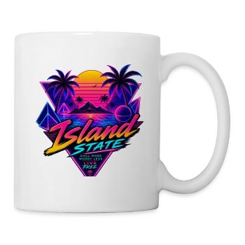 Insel Neon Retro Sunset - Tasse - Weiß - Rechts