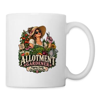 Der Gärtner bemerkt die Distanz - Tasse - Weiß - Rechts