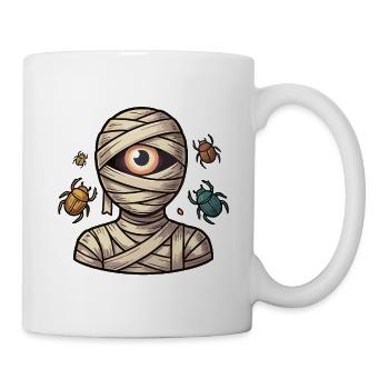 Einäugige Mumie unter den bunten Insekten - Tasse - Weiß - Rechts