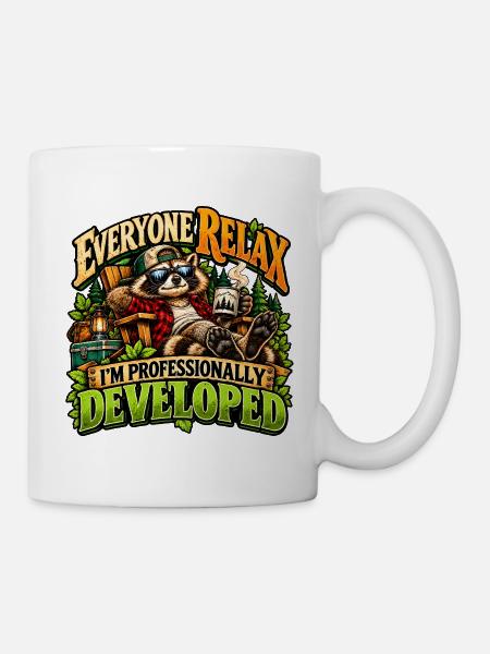 Professionell entwickelter Waschbär - Tasse - Weiß
