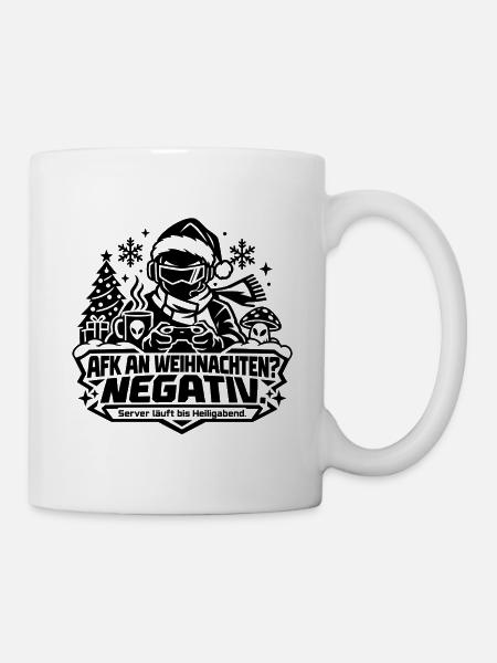 Gamer Weihnachten: AFK? Negativ! Lustiges Geschenk - Tasse - Weiß