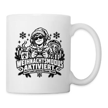 Weihnachtsmodus aktiviert: Lustiges Gamer-Geschenk - Tasse - Weiß - Rechts