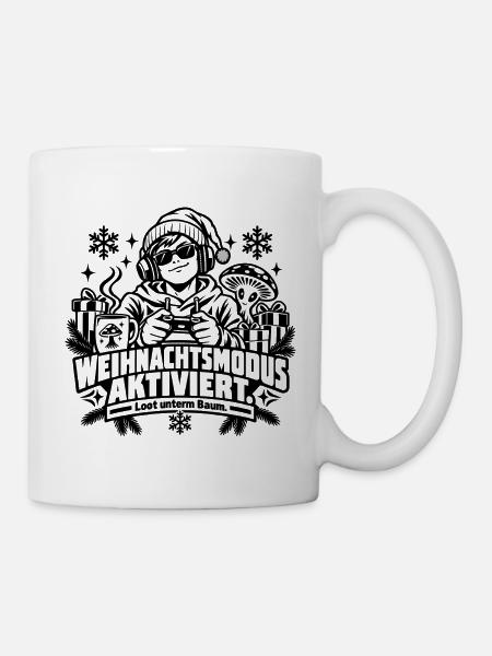Weihnachtsmodus aktiviert: Lustiges Gamer-Geschenk - Tasse - Weiß