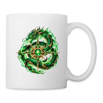 Smaragdgrüner Schlangenstern - Tasse - Weiß - Rechts
