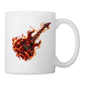 Inferno Dragon Gitarre - Tasse - Weiß - Rechts