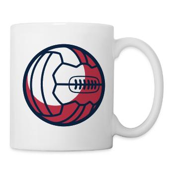Retro Fussball Lederball Icon - Tasse - Weiß - Rechts