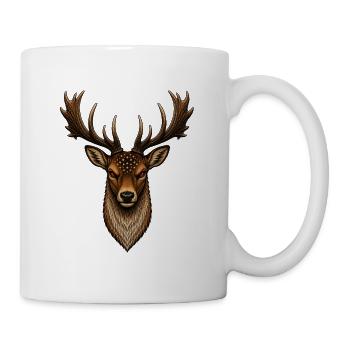 Damhirsch - Tasse - Weiß - Rechts