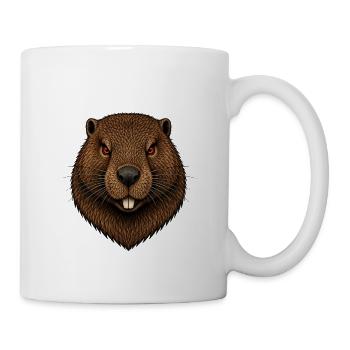 Der Biber - Tasse - Weiß - Rechts