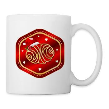 Weihnachten Hamburg Franzbrötchen - Tasse - Weiß - Rechts