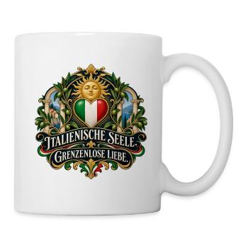 Italienische Seele grenzenlose Liebe - Tasse - Weiß - Rechts