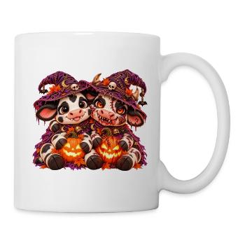 Halloween-Kuh-Umarmung (Yin Yang) - Tasse - Weiß - Rechts
