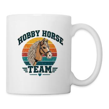 Hobby Horse Team Vintage Retro - Tasse - Weiß - Rechts