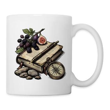 Botanisches Reisebuch - Tasse - Weiß - Rechts