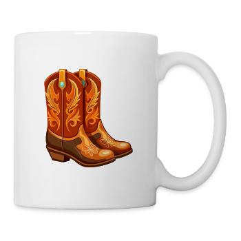 Cowgirl-Stiefel - Tasse - Weiß - Rechts