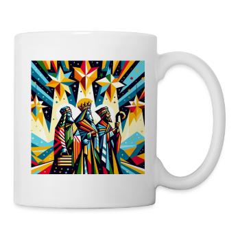 Three Wise Men Geometric Art - Tasse - Weiß - Rechts