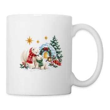 Eisbär-Familie Weihnachtsiglu - Tasse - Weiß - Rechts