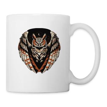 Eule Bergwappen - Tasse - Weiß - Rechts