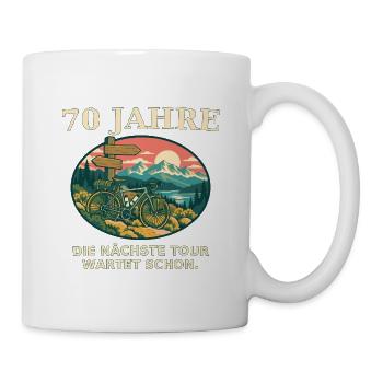 70 Jahre: Nächste Tour Wartet Schon - Tasse - Weiß - Rechts