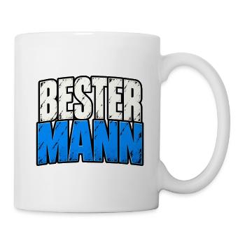 Bester Mann – Lustiger Männer Spruch - Tasse - Weiß - Rechts