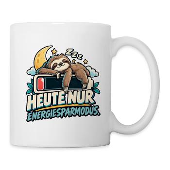 Energiesparmodus Faultier für Gamer Geschenkidee - Tasse - Weiß - Rechts