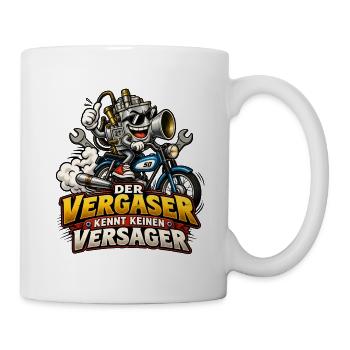 Vergaser Motorheld Kein Versager - Tasse - Weiß - Rechts