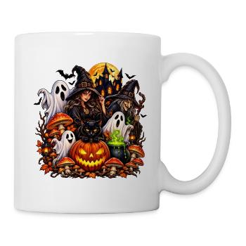 Magische Halloween Hexen & Geist - Tasse - Weiß - Rechts