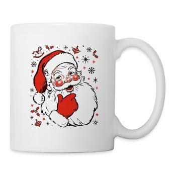 Fröhlicher Weihnachtsmann Sketch - Tasse - Weiß - Rechts